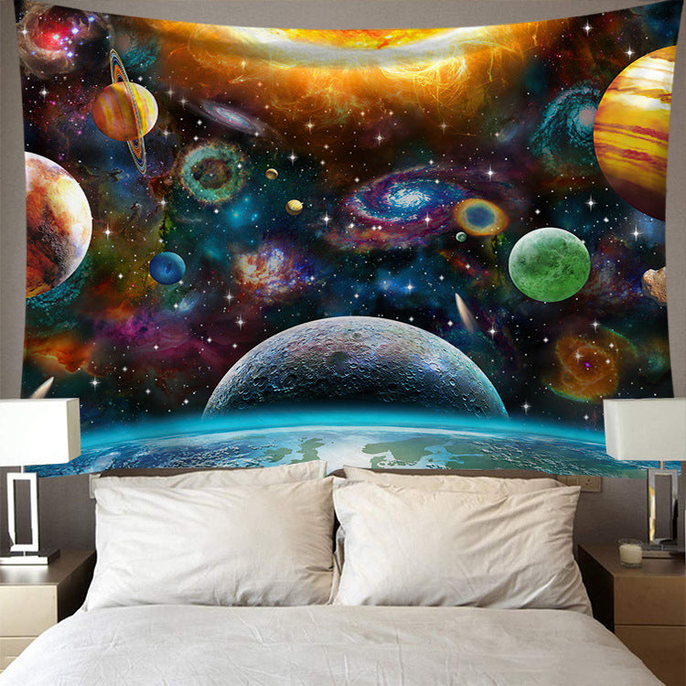 Digital Printing Colorful Starry Art Wall Tapestry