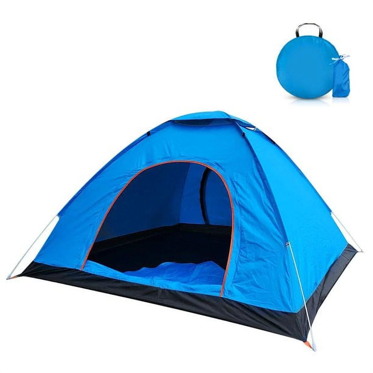 2-Person Camping Tent with Carry Bag, Waterproof Dome Automatic Pop-Up Outdoor Tent for Beach, Traveling, Hiking, Camping, Hunting Blue