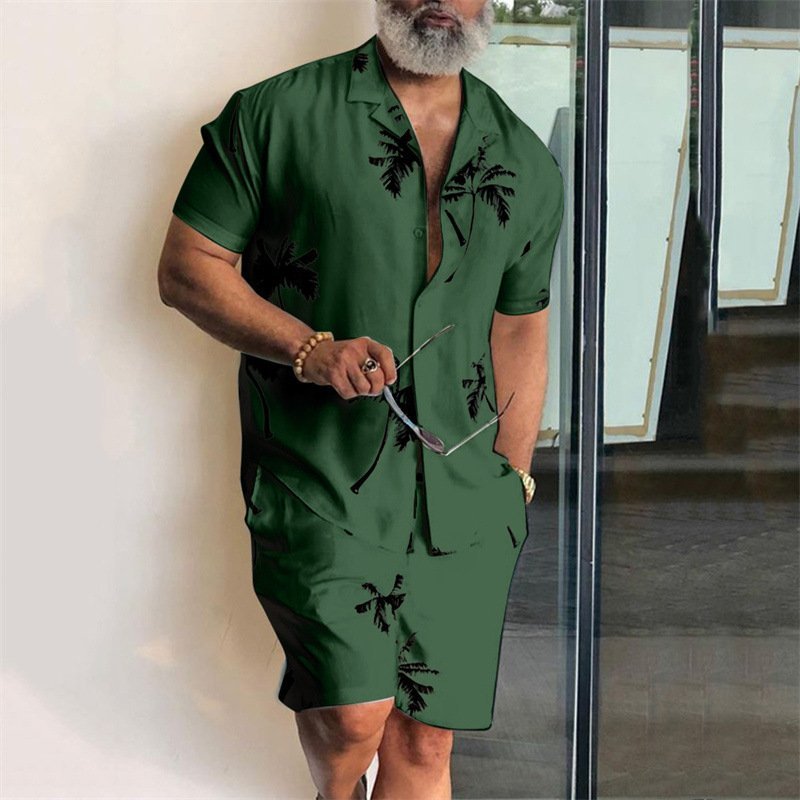 Loose Shirt Casual Men's Shorts Short Sleeve Suit