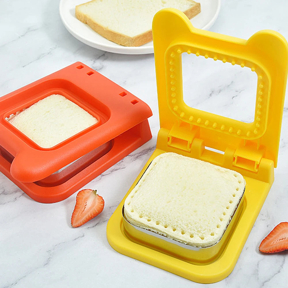 DIY Sandwich Cutters Mould Square Food Toast Bread Mold for Kids Breakfast Vegetable Cutting Molds Baking Accessories