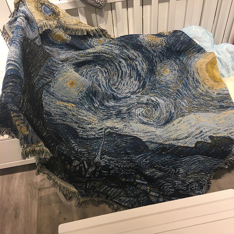 Starry night and starry sky tapestry