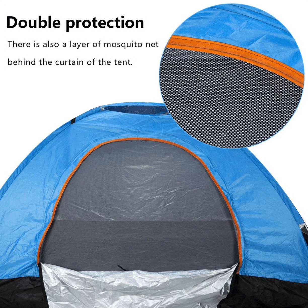 2-Person Camping Tent with Carry Bag, Waterproof Dome Automatic Pop-Up Outdoor Tent for Beach, Traveling, Hiking, Camping, Hunting Blue