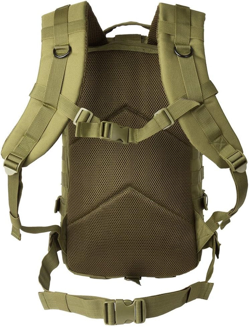 Bravo, Military Style Hiking Camping Backpack, Rucksack Daypack, MOLLE Equipped, Hydration Pack Compatible, Capacity 34L (Olive Drab)