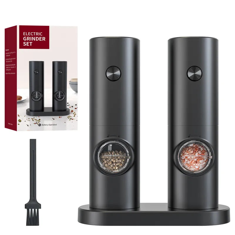 Electric Automatic Salt and Pepper Grinder Set Rechargeable with USB Gravity Spice Mill Adjustable Spices Grinder Kitchen Tools