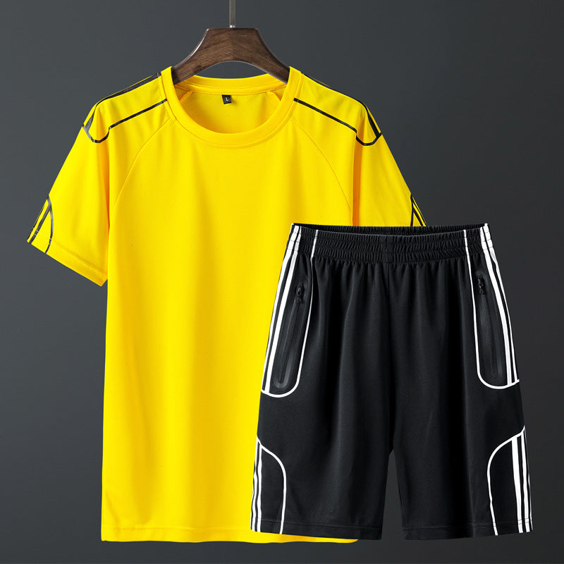 Short sleeved sportswear shorts suit