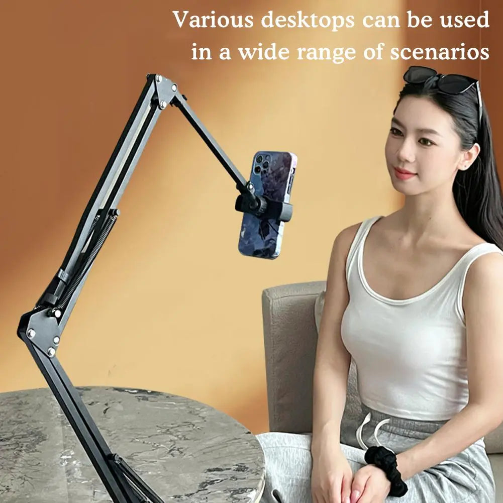 Retractable Hidden Bedside Phone Tablet Holder 360° Rotating Flexible Desktop Phone Mount Lazy Bracket Bed Desk Tablet Stand