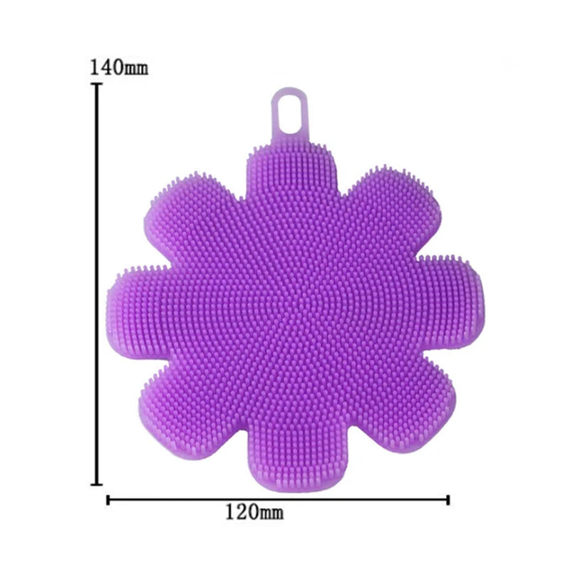 Multifunctional Silicone Brush Kitchen Dishwashing Sourcing Pad Decontamination Pot and Bowl Cleaning Brush anti Hot Table Mat