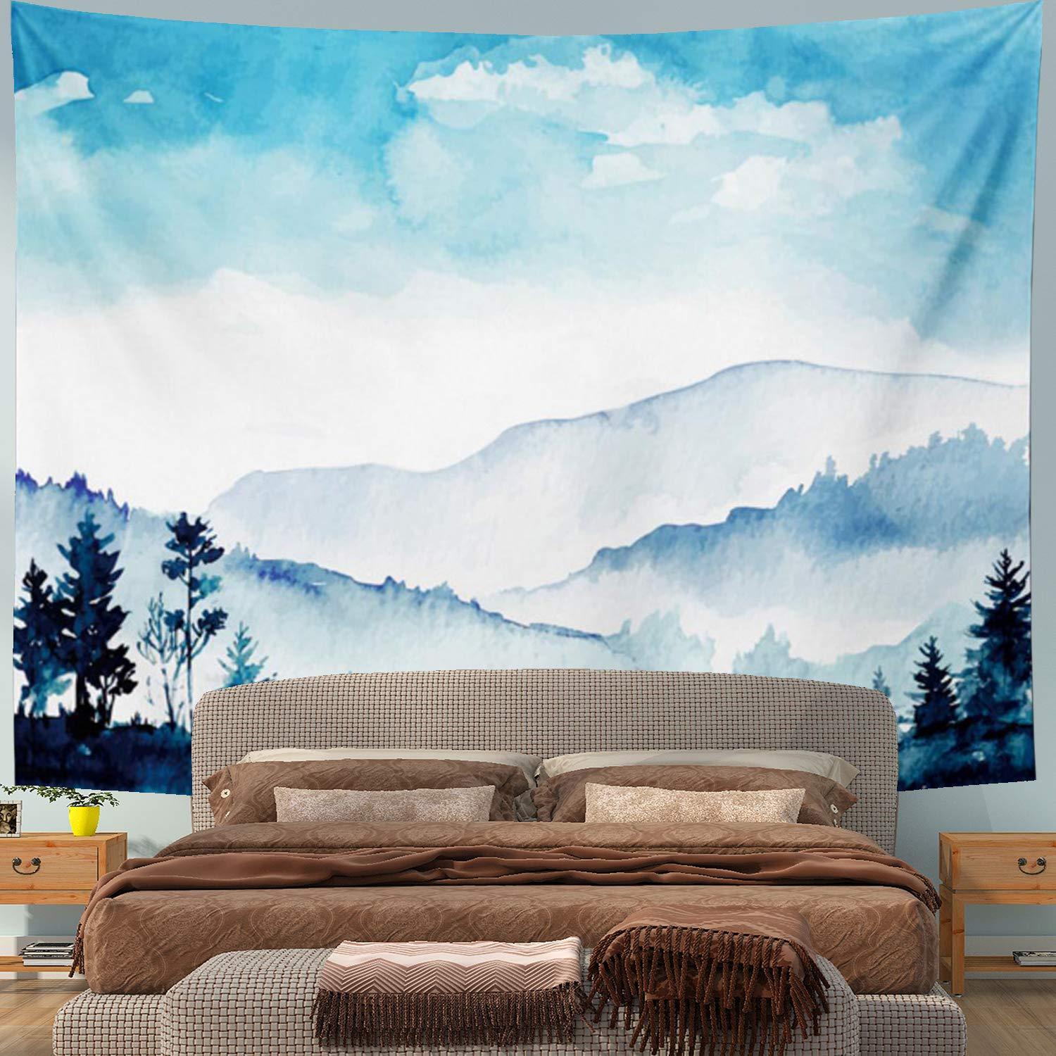 Mountain Ranges Painted Print Art Wall Tapestry