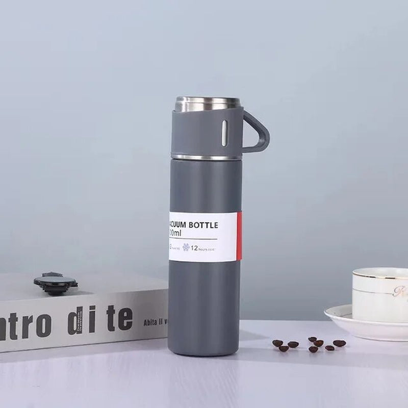 500ML 304 Stainless Steel Vacuum Insulated Bottle Gift Set Office Business Style Coffee Mug Thermos Bottle Portable Flask Carafe