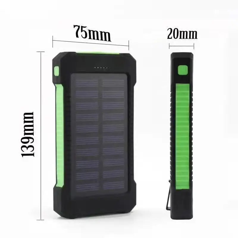 Solar Power Bank 500000Mah Free Shipping Fast Charging External Battery Outdoor Portable Compass Phone Charger For-Xiaomi-Iphone