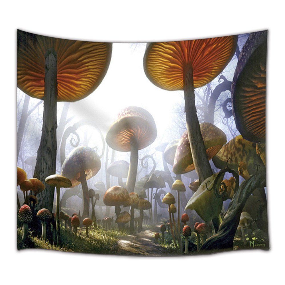 Mushroom Fairy-Scape Art Wall Tapestry