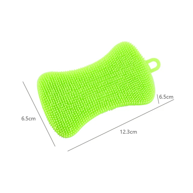 Multifunctional Silicone Brush Kitchen Dishwashing Sourcing Pad Decontamination Pot and Bowl Cleaning Brush anti Hot Table Mat