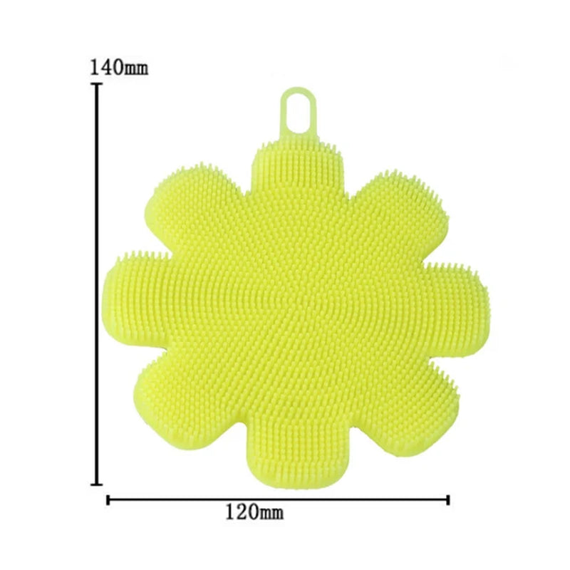 Multifunctional Silicone Brush Kitchen Dishwashing Sourcing Pad Decontamination Pot and Bowl Cleaning Brush anti Hot Table Mat