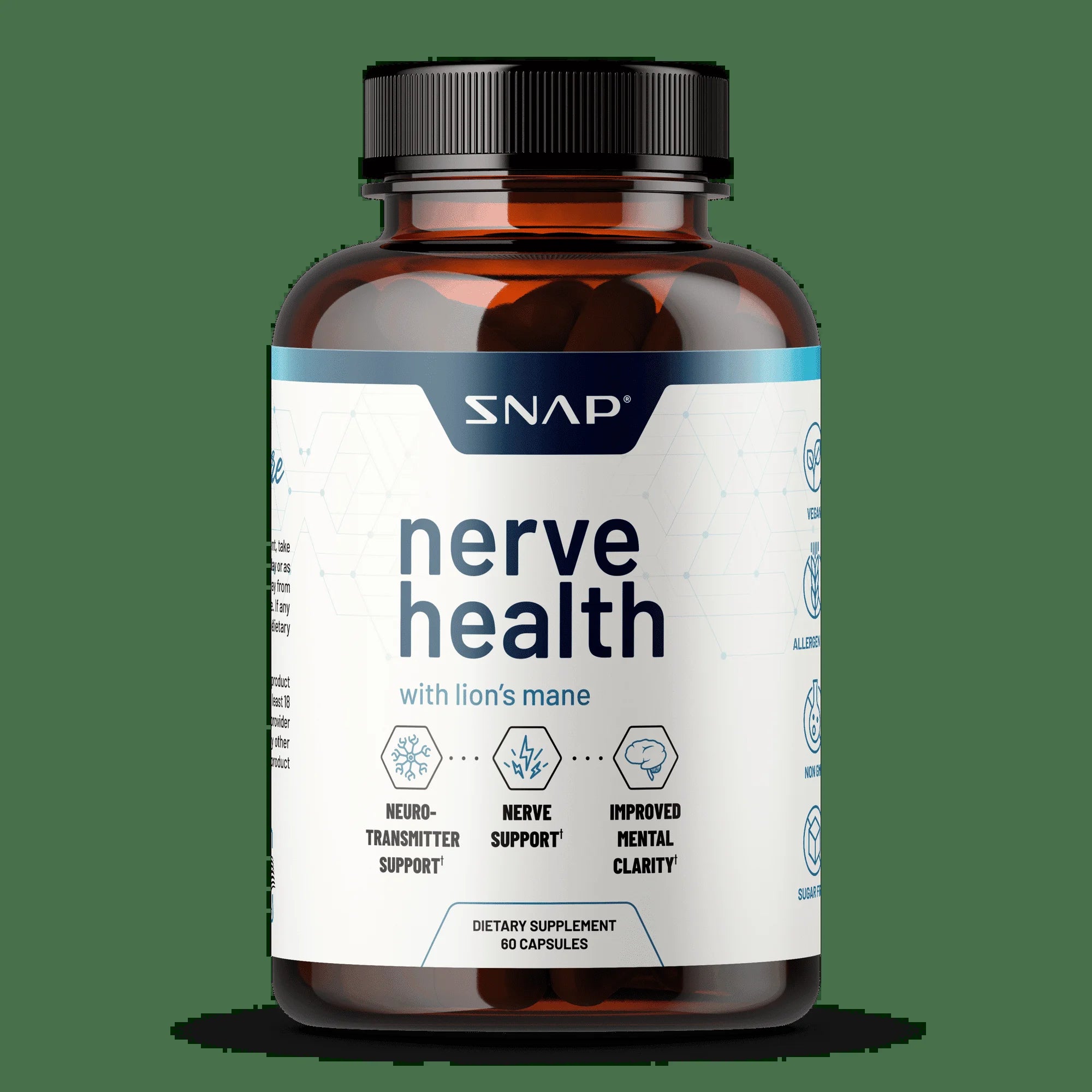 Nerve Health with Lion'S Mane, Antioxidant, Neuro Transmitter Support Clarity, 60 Capsules