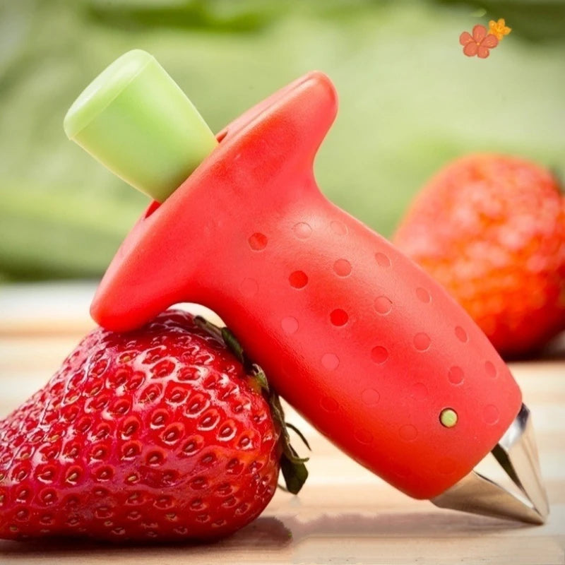 Funny Strawberry Stem Leaves Huller Remover Detachers Removal Fruit Corer Creative Stuff Kitchen Gadgets