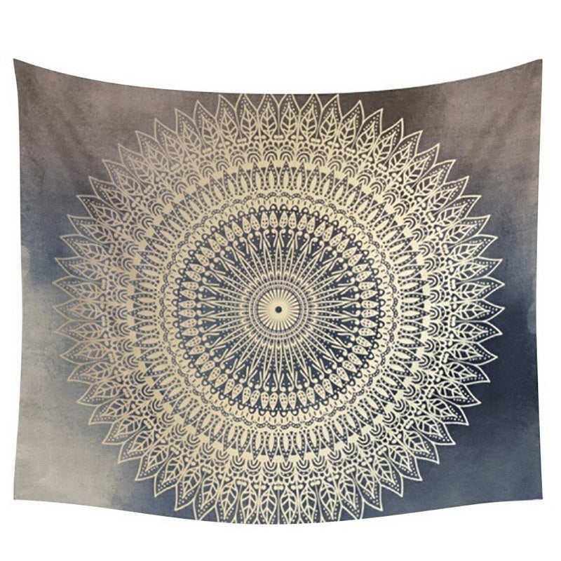 Indian Mandala Tapestry Green Blue Flower Beautiful Wall Art Tapestry 210x150cm Bedspread Beach Towel Yoga Blanket Table Cloth