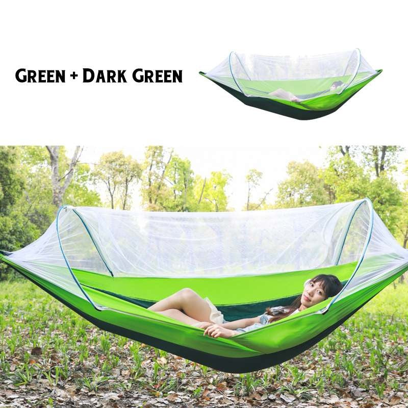 2 Person Portable Outdoor Mosquito Parachute Hammock