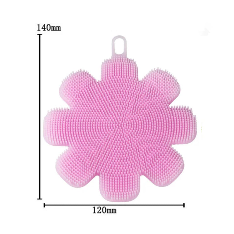 Multifunctional Silicone Brush Kitchen Dishwashing Sourcing Pad Decontamination Pot and Bowl Cleaning Brush anti Hot Table Mat