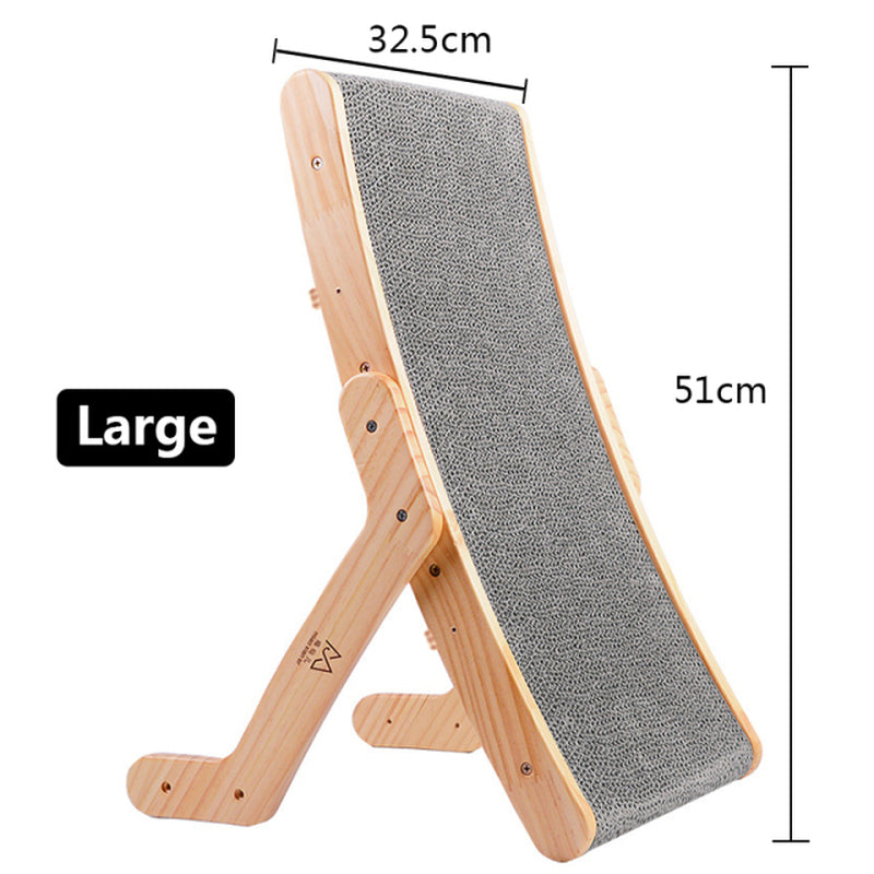 Wooden Cat Scratcher Scraper Detachable Lounge Bed 3 in 1 Scratching Post for Cats Training Grinding Claw Toys Cat Scratch Board