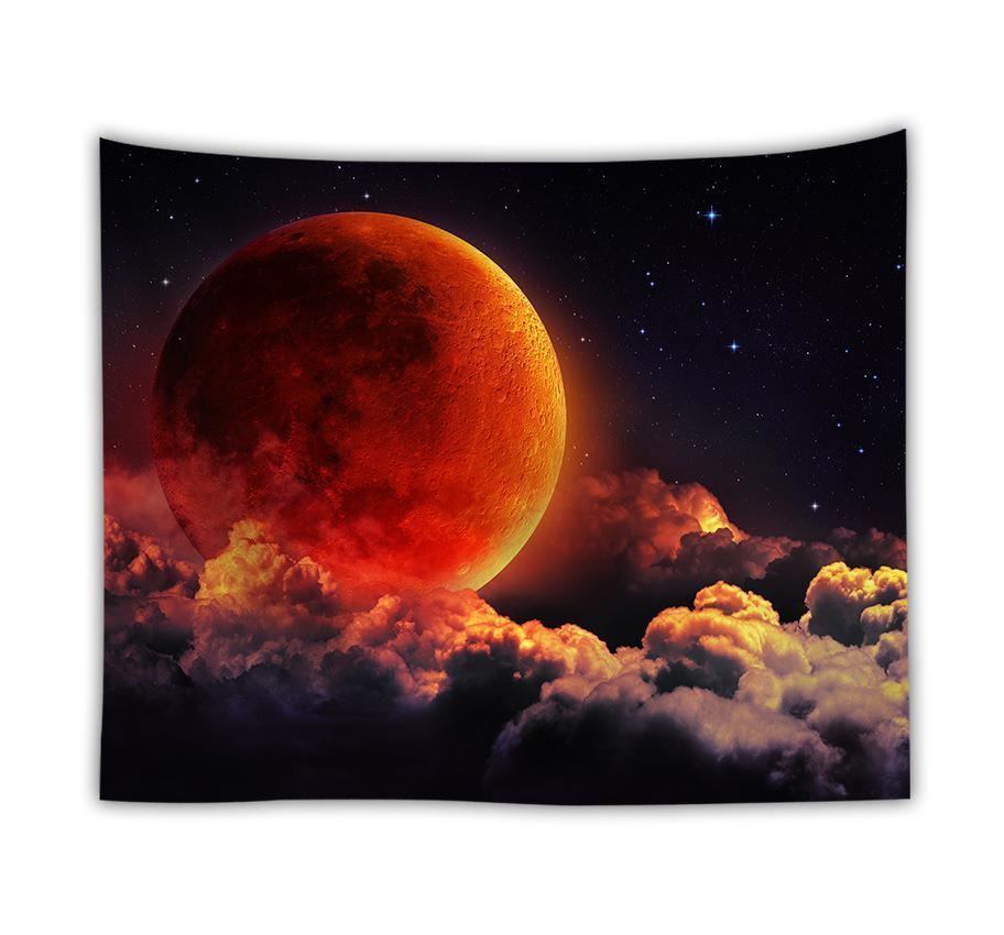 Ocean moon tapestry nature dorm decor wall tapestry