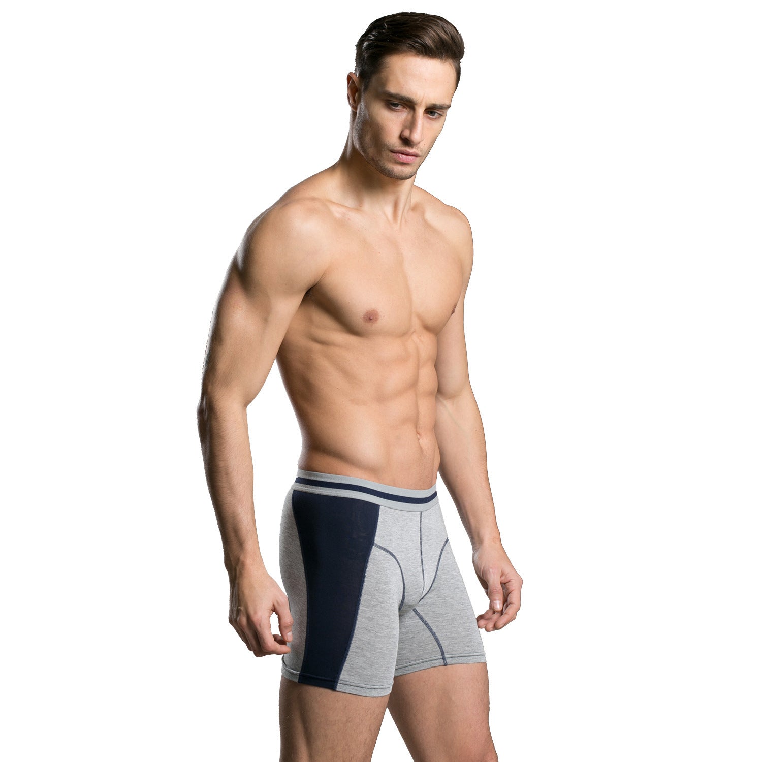 Color Block Modal Shorts And Long Boxer Briefs