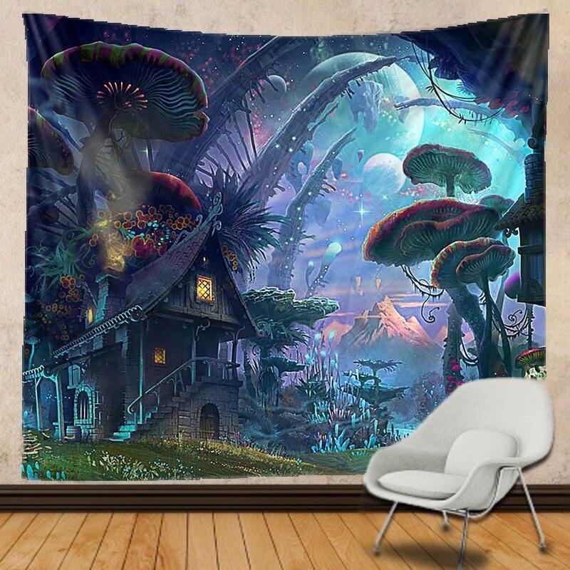 Mushroom House Tapestry