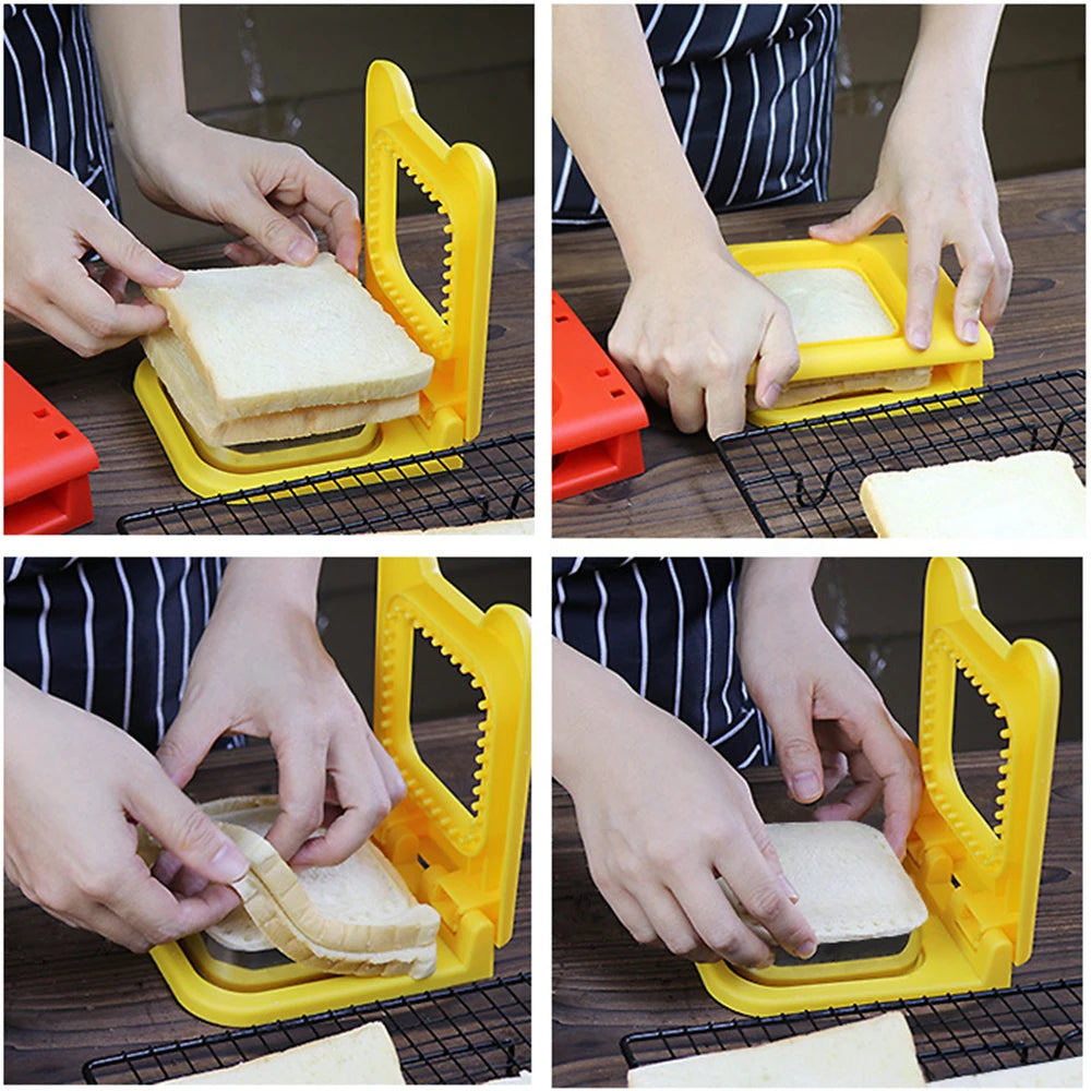 DIY Sandwich Cutters Mould Square Food Toast Bread Mold for Kids Breakfast Vegetable Cutting Molds Baking Accessories