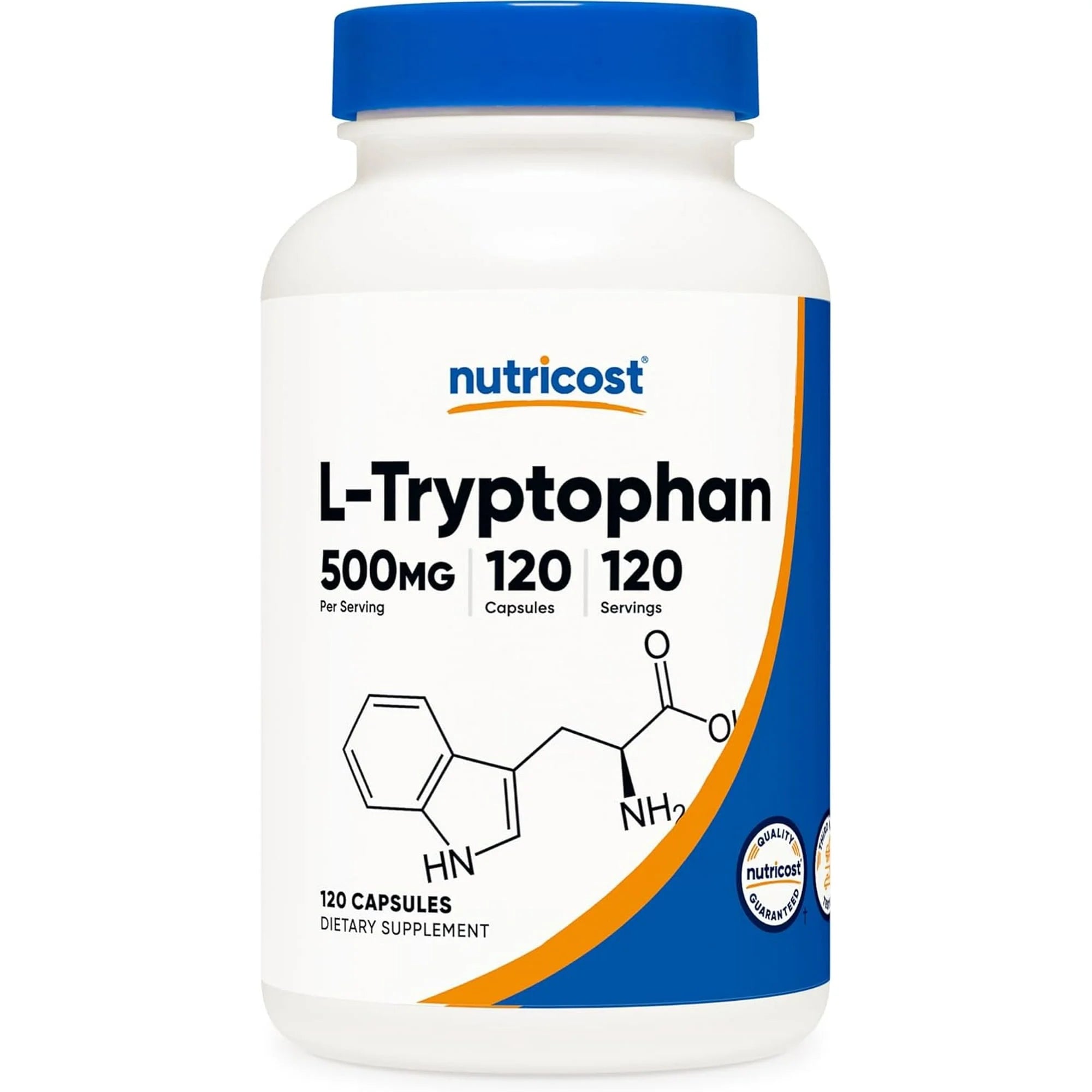 L-Tryptophan 500Mg, 120 Capsules, 120 Servings - Health Supplement