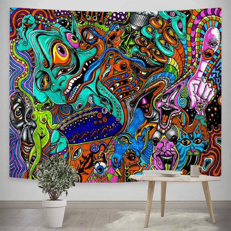 Alien Mind Melting Wall Art Tapestry