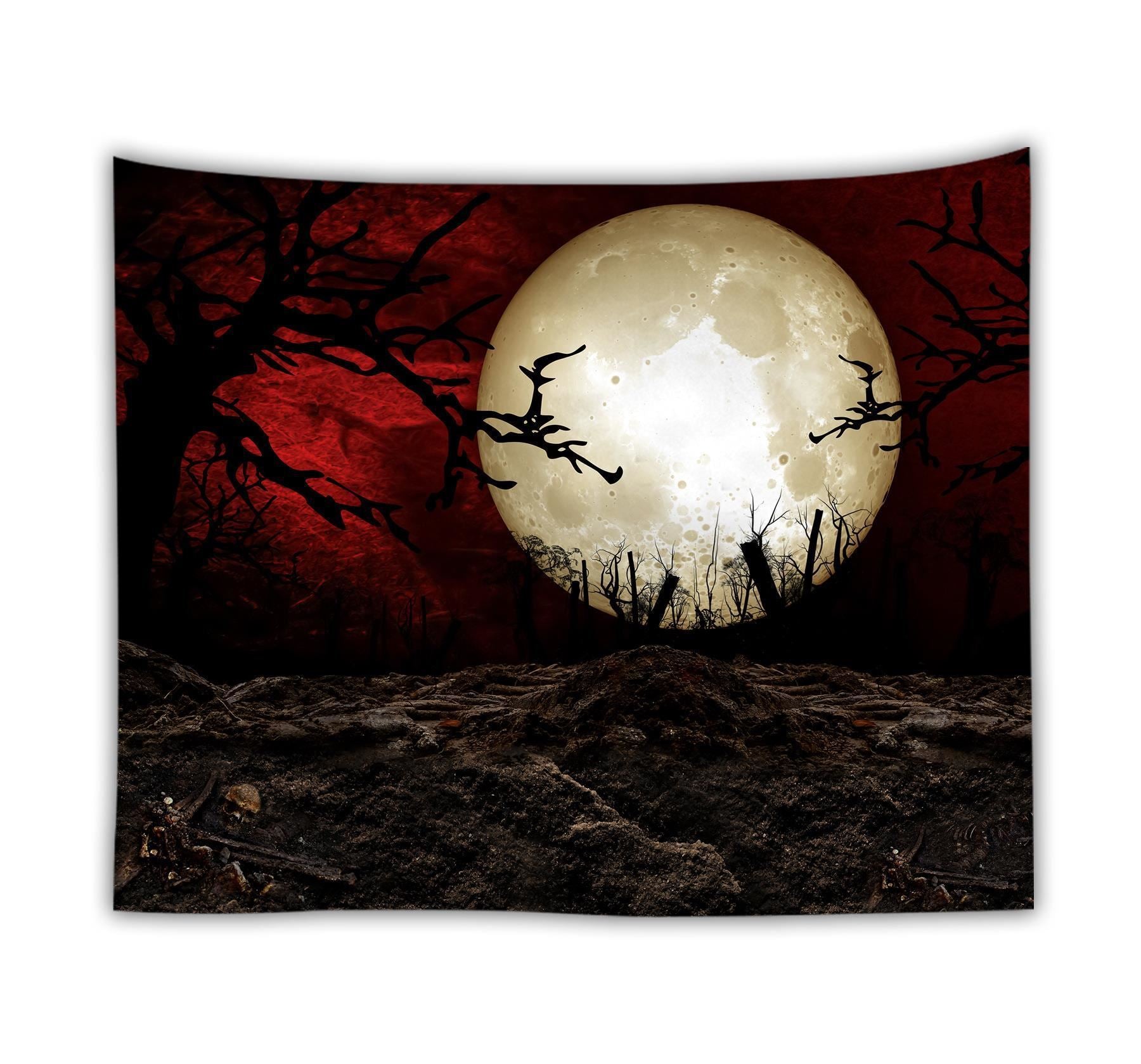 Ocean moon tapestry nature dorm decor wall tapestry