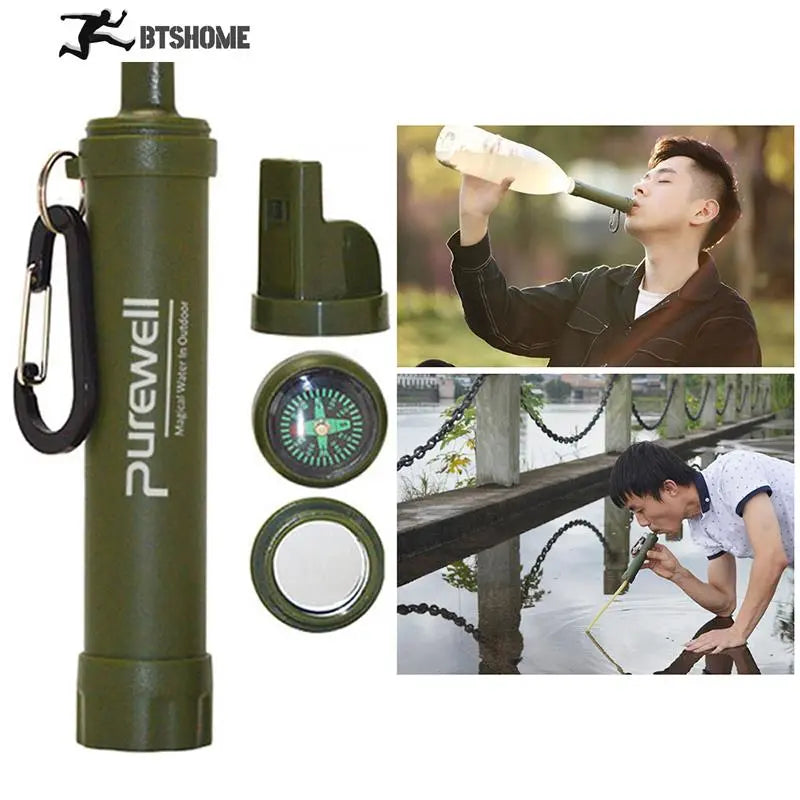 1Pcs Portable Water Purifiers Outdoor Survival Filter Camping Hiking Emergency Elements