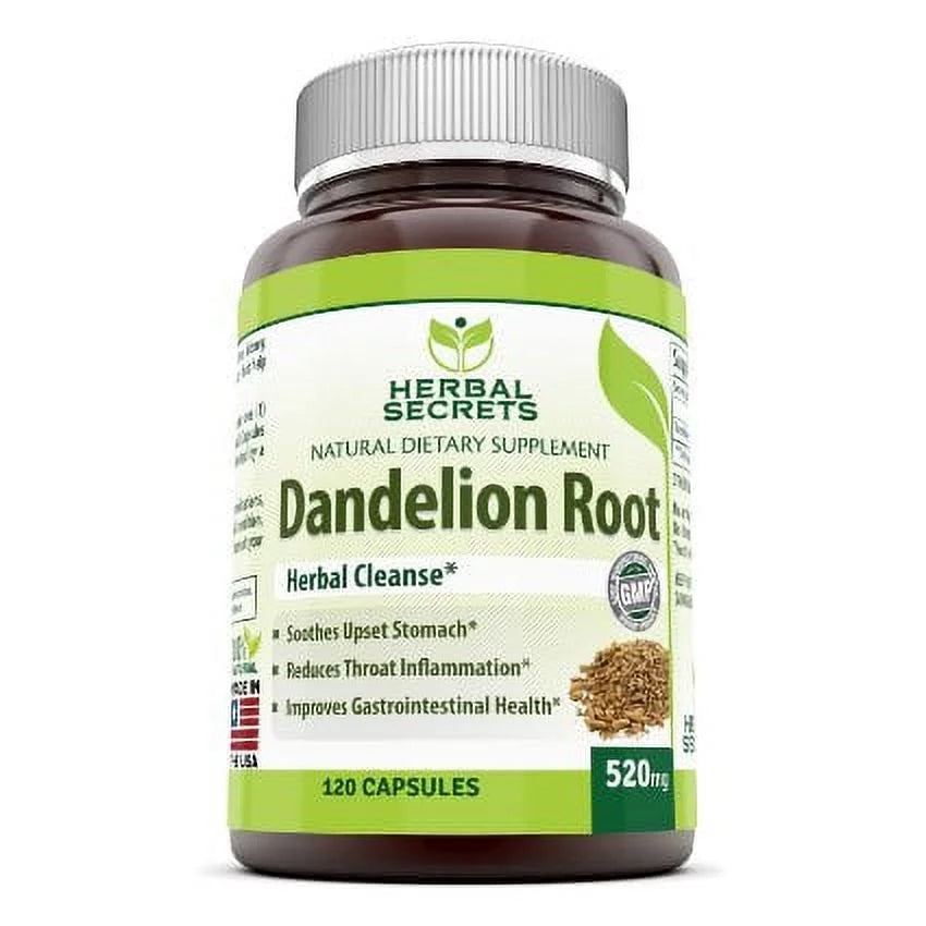 Dandelion Root 520 Mg 120 Capsules