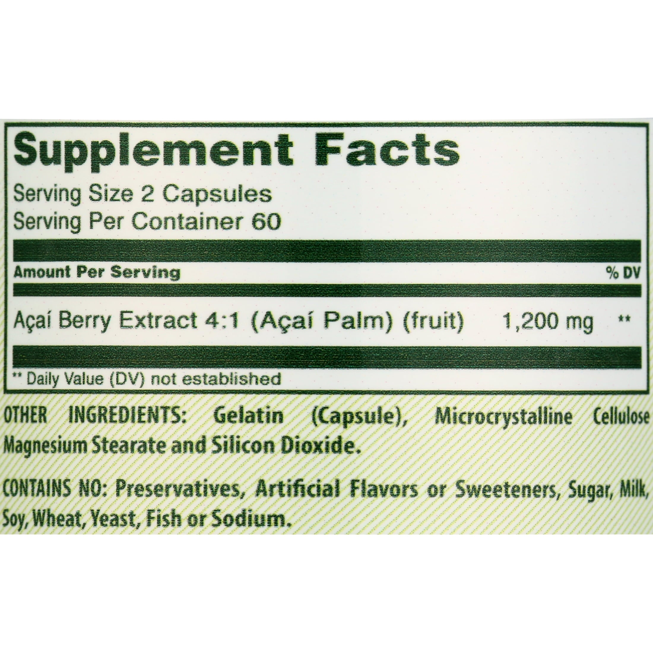 Acai 600 Mg 120 Capsules