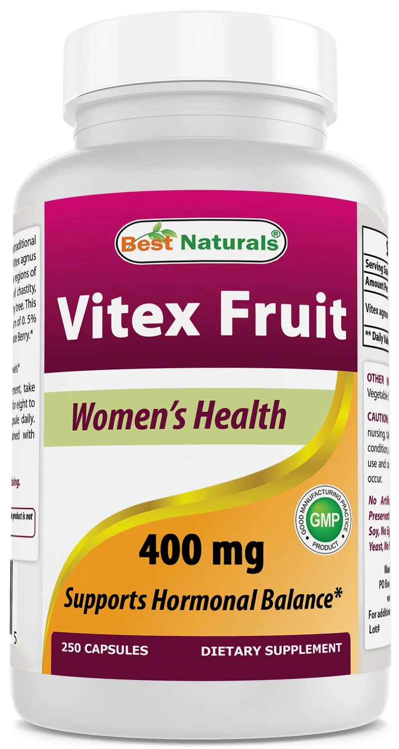 2 Pack  Vitex Fruit 400 Mg 250 Capsules