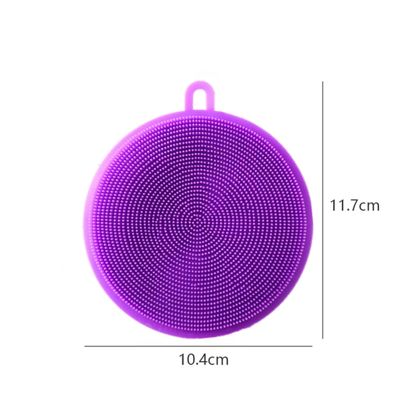 Multifunctional Silicone Brush Kitchen Dishwashing Sourcing Pad Decontamination Pot and Bowl Cleaning Brush anti Hot Table Mat