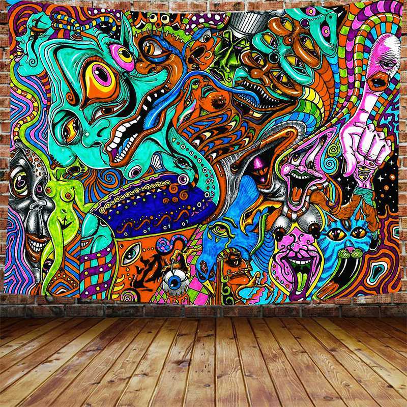 Alien Mind Melting Wall Art Tapestry