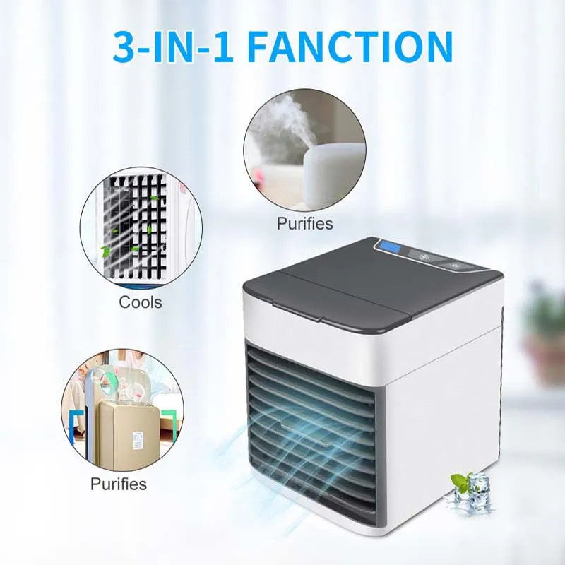 Air Conditioner Fan New Usb Mini Air Conditioner Portable and Mobile Humidifying Water Cooled Electric Fan for Home Desktop