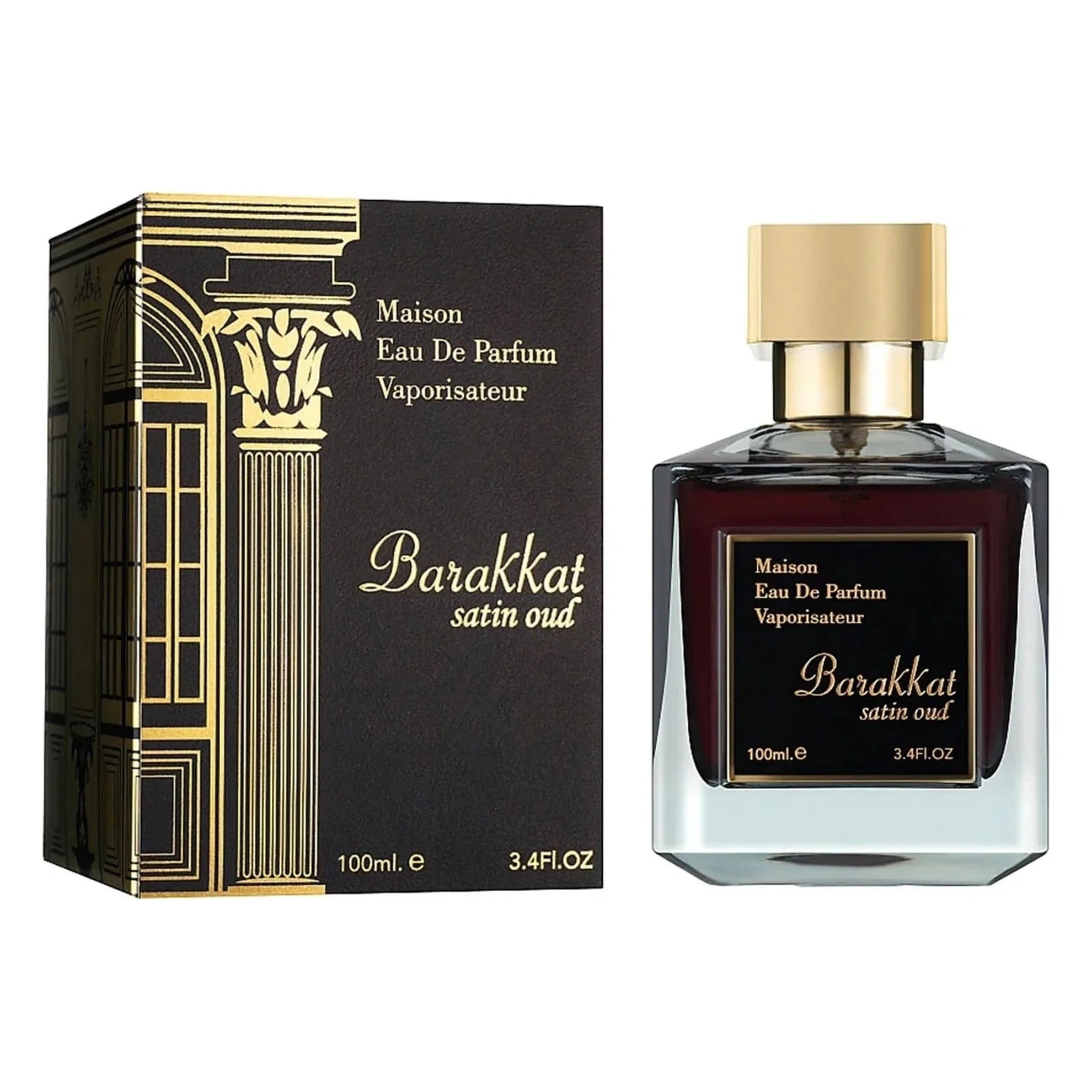 Barakkat Satin Oud by  EDP Spray 3.4 Oz for Men