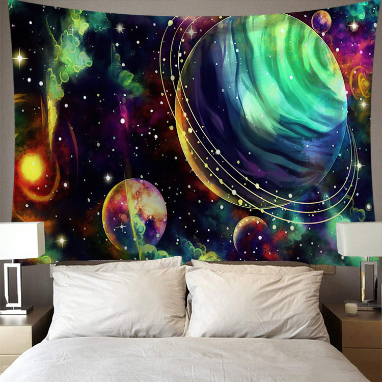 Digital Printing Colorful Starry Art Wall Tapestry