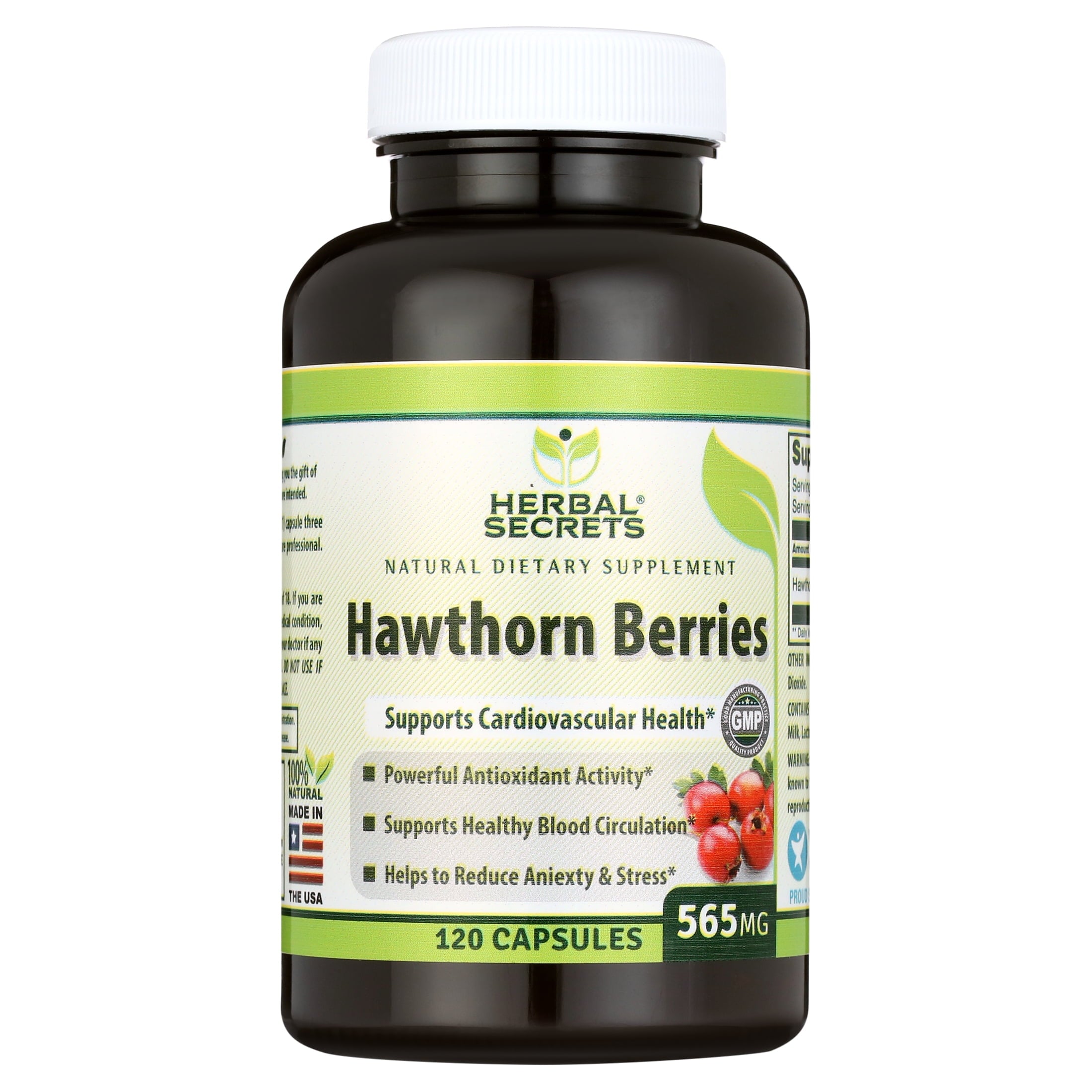 Hawthorn Berries 565 Mg 120 Capsules