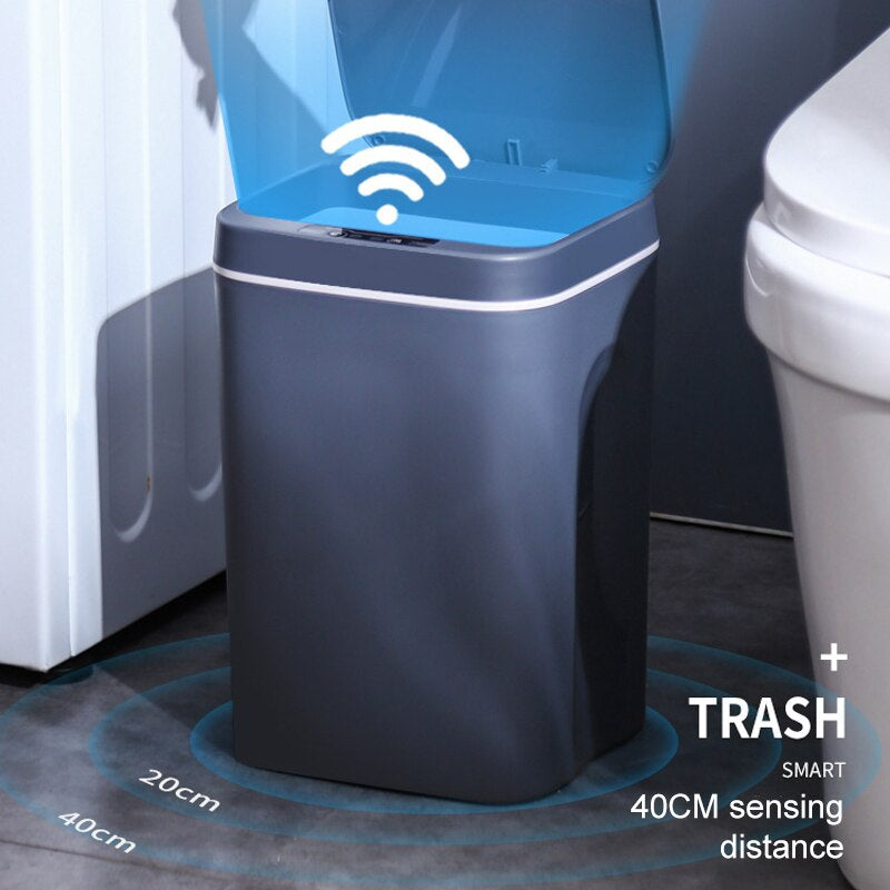 16L Smart Trash Can Automatic Sensor Dustbin Electric Waste Bin Waterproof Wastebasket for Kitchen Bathroom Recycling Trash