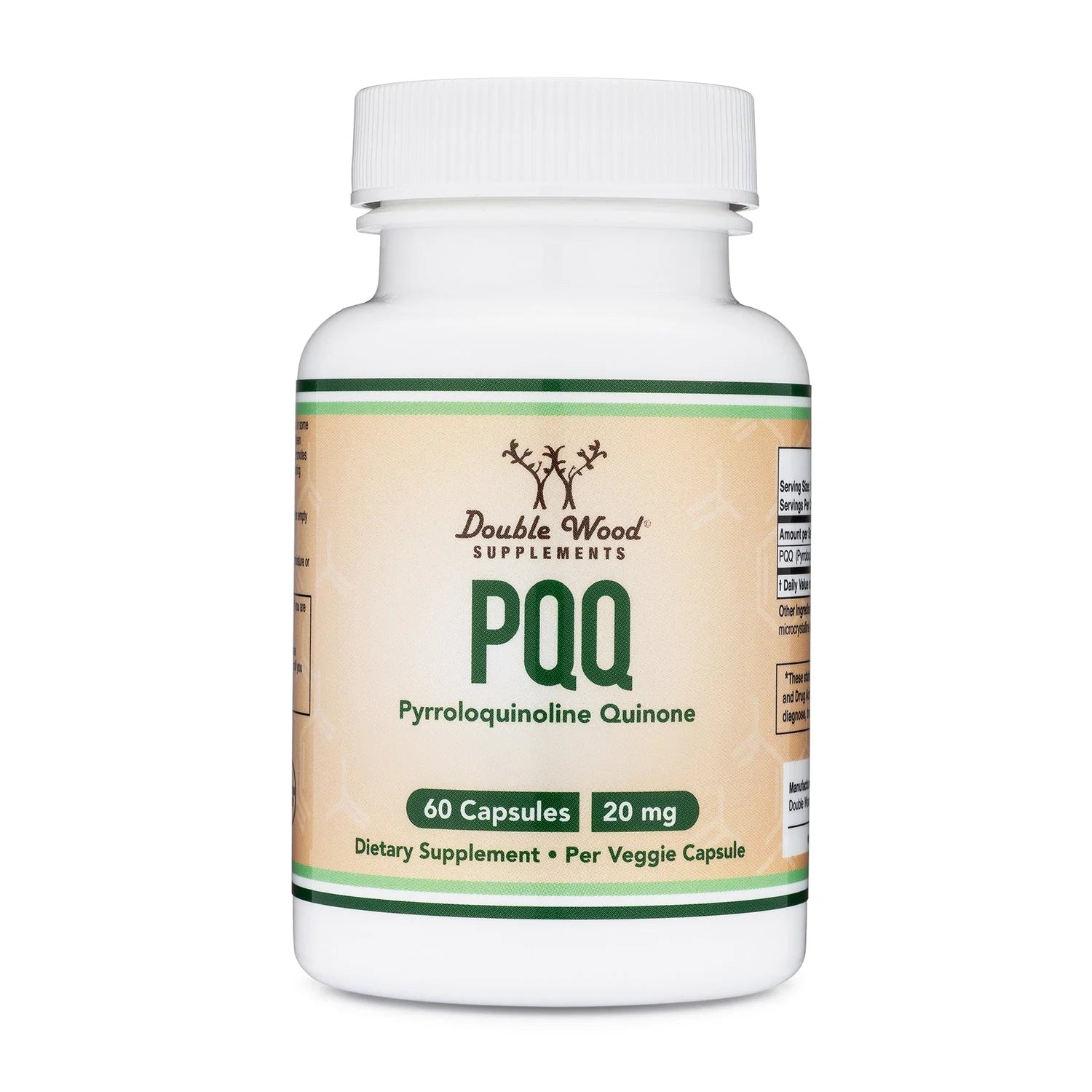 PQQ Supplement - 20Mg, 60 Capsules (Pyrroloquinoline Quinone), Energy Optimizer and Sleep Quality Support by