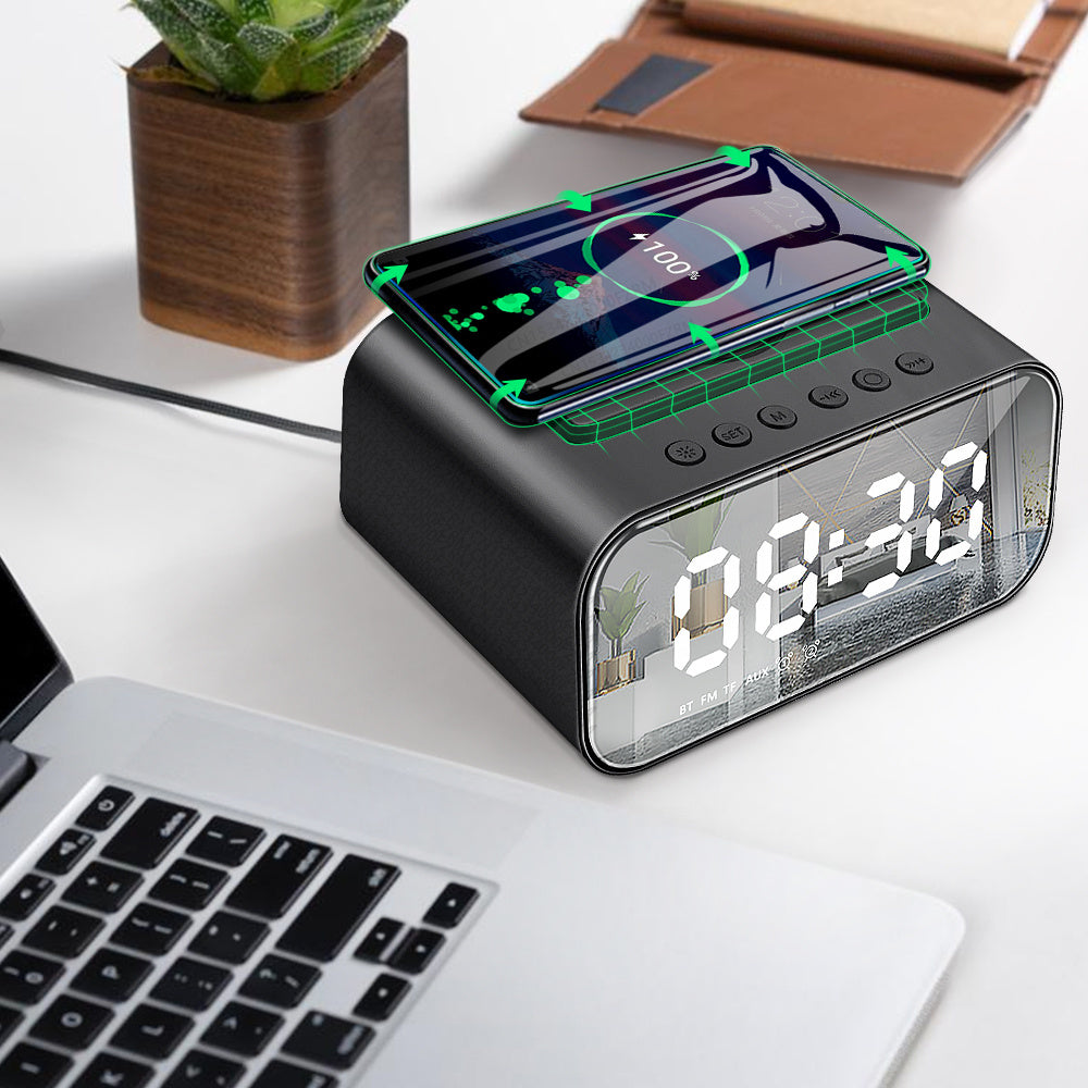 Wireless Charging Bluetooth Speaker Clock Led Alarm Clock Audio Wireless Charging Bluetooth Speaker