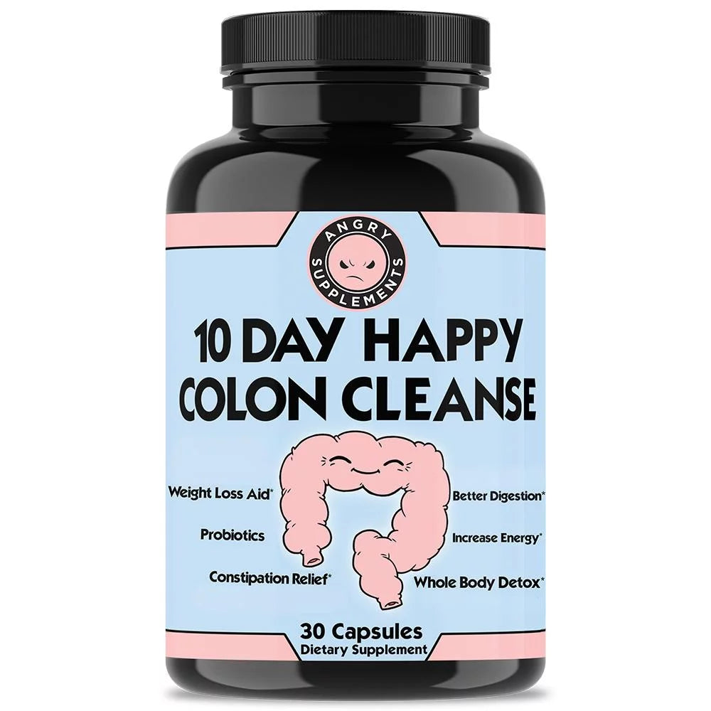 10 Day Happy Colon Cleanse, Weight Loss Aid W. Probiotics