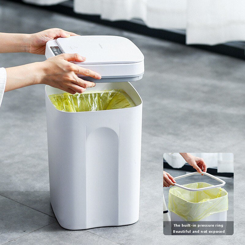 16L Smart Trash Can Automatic Sensor Dustbin Electric Waste Bin Waterproof Wastebasket for Kitchen Bathroom Recycling Trash