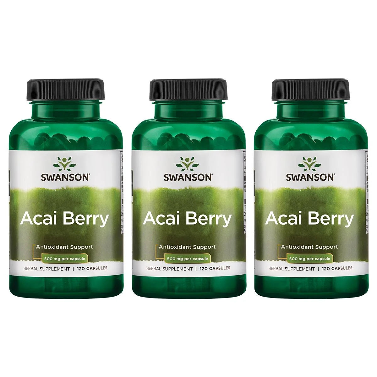 Acai Berry 500 Mg 120 Caps 3 Pack