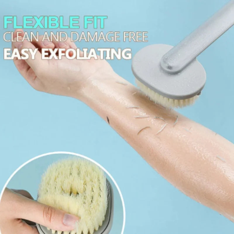 Long Handle Liquid Bath Brush Bathroom Body Brushes Back Body Bath Shower Sponge Exfoliating Scrub Massager Skin Cleaning Tools