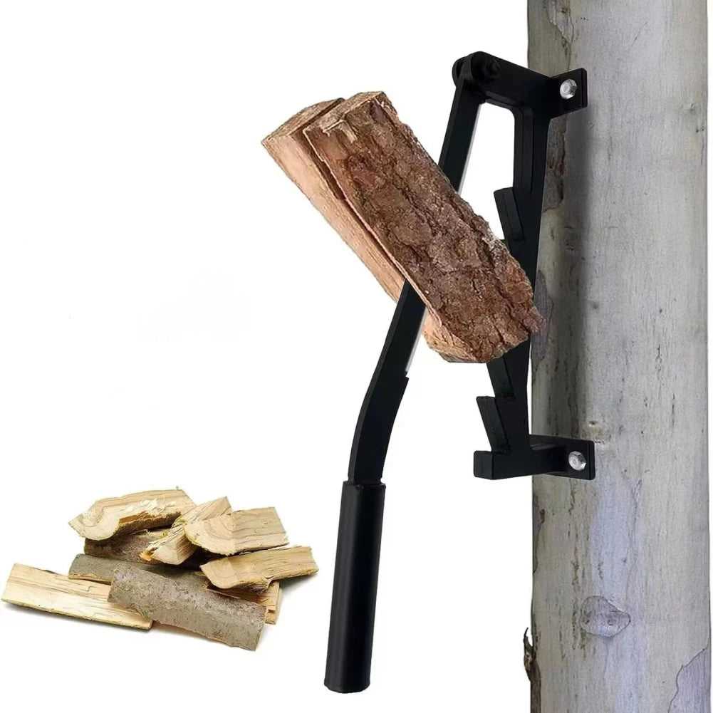 Wood Splitter Wall Mounted Log Splitter Cork Firelighter Separator with Firewood Tote Bag Firewood Cutter