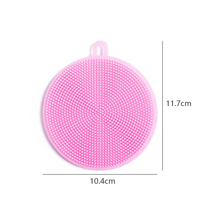 Multifunctional Silicone Brush Kitchen Dishwashing Sourcing Pad Decontamination Pot and Bowl Cleaning Brush anti Hot Table Mat