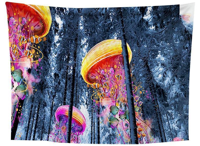 Jelly Fish Attack Tapestry Background Cloth Hanging Cloth